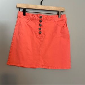 COPPER KEY mini skirt with buttons sz 7